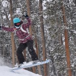 Jenn Jumping Snowboard Keystone