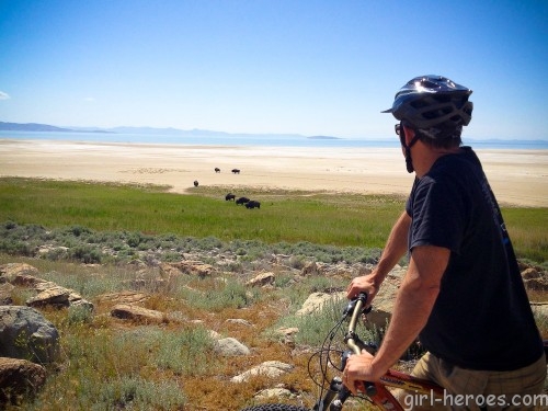 Brent Biking Bison Antelope Island UT