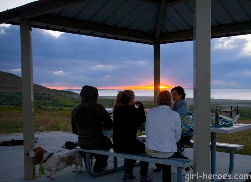 Dinner at sunset