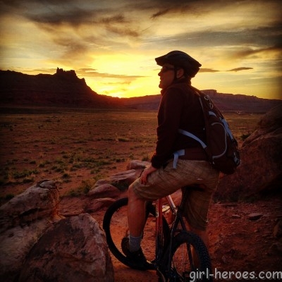 Brent Bike Sunset Moab UT